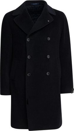 Tagliatore Arden Double-Breasted Jas - Heren - Mantel - Blauw - XL - Wol - Jassen