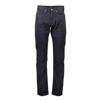 GANT Straight Jeans, male, Blue, Size: W30 L34 Blue Mens Pants 5 Pocket Zip Button