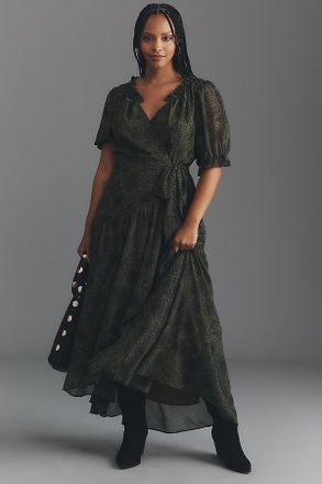 Hutch Bethany Short-Sleeve Wrap Midi Dress