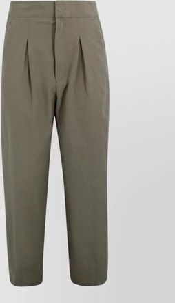 SOEUR baptiste pleated canvas tailored trousers