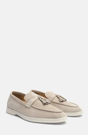 Scarosso Leandra Loafers in Sand - Suede at Nordstrom, Size 39.5