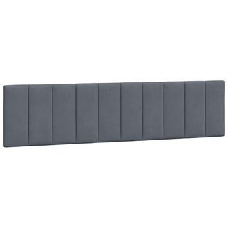 vidaXL Cabecero De Cama Acolchado Terciopelo Gris Oscuro 200 Cm Vidaxl