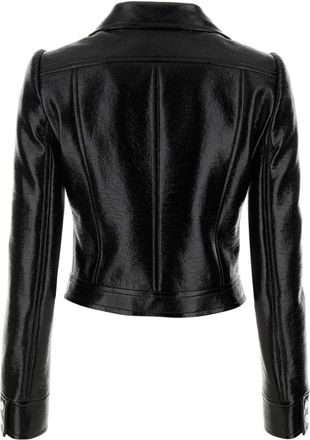 Courr&egrave;ges Womens Knit Blazer Black Cotton Polyurethane Elastane Blazers