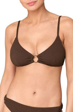 Andie Swim The Bonita Ring Bikini Top in Walnut at Nordstrom, Size X-Small