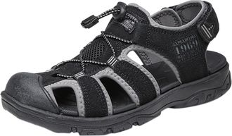 Generic vejtmcc Sandals Mens Leather Beach Hiking Sandals Trekking Sandals Outdoor Shoes Hiking Shoes Men Sports Outdoor Water Fisherman Breathable Closed San