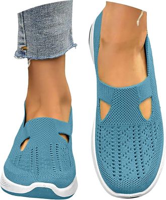 Generic Walking Shoes with Memory Foam Flat Comfort Breathable Lightweight Walking Shoe Casual Indoor Outdoor Orthopedic Mesh Walking Shoes Comfortable Breath