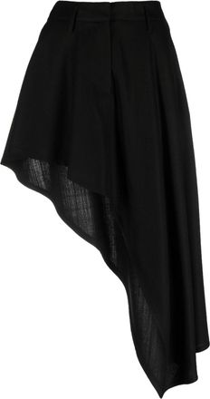 Stella McCartney asymmetric high-waist skirt - women - Viscose - 34 - Black