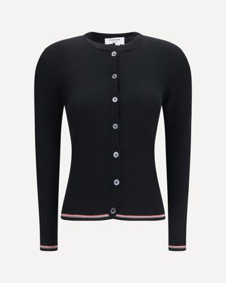 Thom Browne Ribbed merino wool Cardigan Female 40