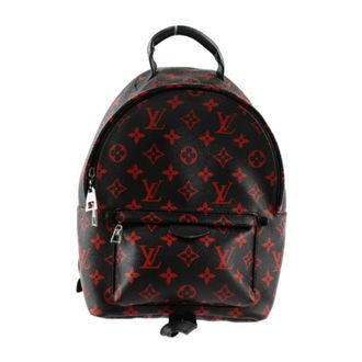 Louis Vuitton Black Red Color Coated Canvas Backpack (Pre-Owned)