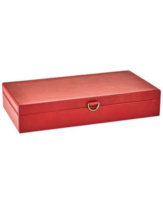 Global Views Marbled Leather D Ring Box