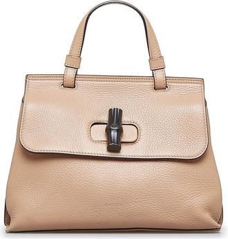 Gucci Pre-owned Gucci Small Leather Bamboo Daily Satchel Ladies 370831 527066