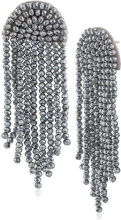 Jardin Beaded Waterfall Drop Earrings in Silver at Nordstrom Rack