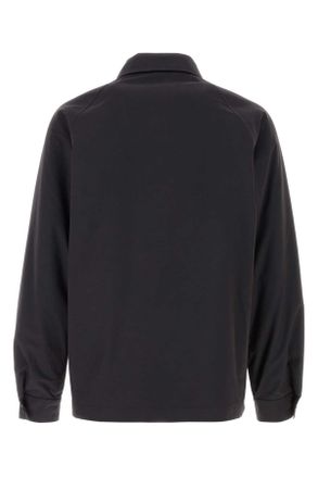 The Row Mens Slate Cotton Blend Pulp Jacket Anthracite Giubbini
