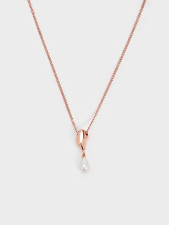 Charles & Keith Corrine Teardrop Pearl Necklace