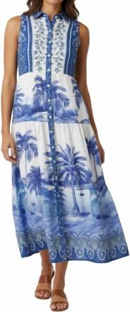 Tolani Cecily Midi Dress In Blue