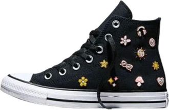 Converse Chuck Taylor All Star Retro Embroidery Black New Found Bloom A16914F