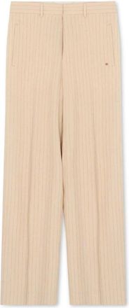 Amiri Gestreepte Tailored Broek - Heren - Straight fit broeken - Beige - L - Leer - Broeken