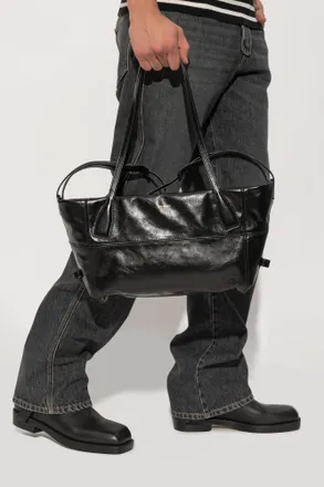 Balmain Leather Shoulder Bag, Mens, Black