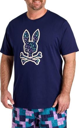 Psycho Bunny Big & Tall Nev Bunny Graphic Tee in Evening Blue at Nordstrom, Size 5X Big