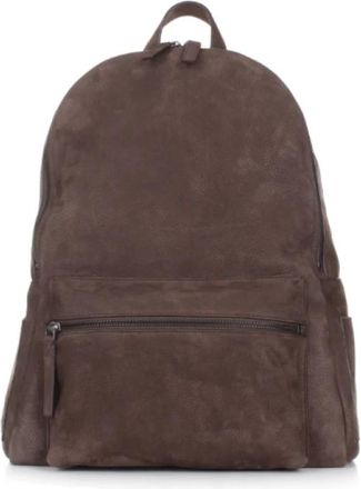 Orciani Tassen, Heren, Bruin, ONE Size, Leer, Laio Micron Lederen Rugzak