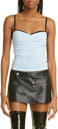 Miaou Renzo Ruched Mesh Tube Top in Baby Blue at Nordstrom Rack, Size X-Large
