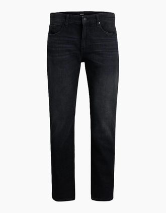 HUGO BOSS Mens Mid Rise Slim Fit Five Pocket Jeans - Grey - Size: 32W xl