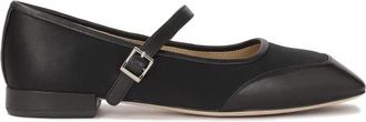 Kazar Zwarte Mary Jane platte pumps met hak - Dames - Ballerinas - Zwart - 39 EU - Leer - Schoenen