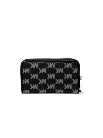 Michael Kors Logo-Jacquard Cotton Wallet - Black