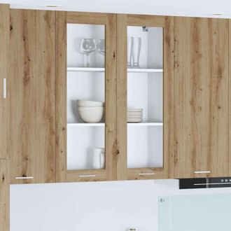 vidaXL vidaXL Armadio pensile con porta Rovere artigianale 80 x 31 x 100 cm