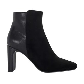 Dune London Dames Orietta Two Tone Leren Enkellaarsjes (Zwart)