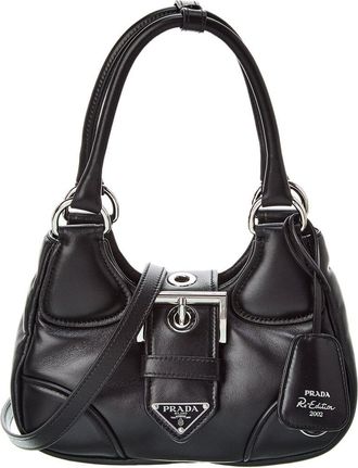 Prada Moon Padded Leather Hobo Bag