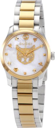 Gucci G-Timeless Quartz Mother of Pearl Dial Ladies Watch YA1265012
