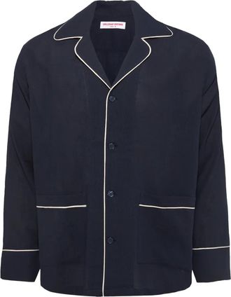Orlebar Brown Murray shirtjack met afwerking - Blauw