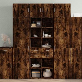 vidaXL Armario De Madera De Ingenier&iacute;a Roble Ahumado 70x42,5x225 Cm Vidaxl