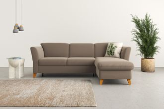 HOME AFFAIRE Ecksofa »Trelleborg L-Form« Federkern-Polsterung, wahlweise mit Bettfunktion und Bettkasten
