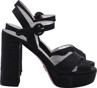 Prada Slingback Pumps in Black Suede