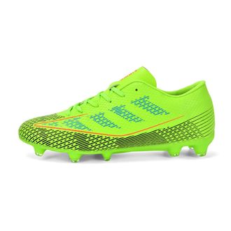 Generic Mens Anti-Slip Low-top Soccer Shoes - Breathable Lace-up Football Sneakers - Indoor Outdoor Training Soccer Shoes (Fluorescent Green,6.5)