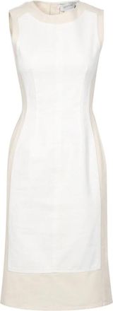 Sportmax Sheath Midi Jurk - Dames - Casual kleedjes - Wit - XS - Denim - Kleedjes