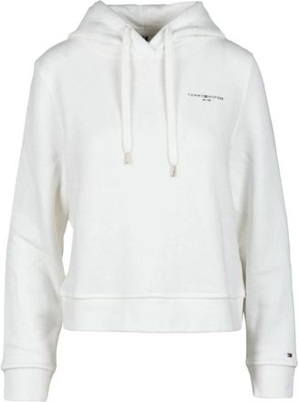 Tommy Hilfiger Sweatshirt van katoenmix - Dames - Hoodies - Wit - XS - Katoen - Hoodies & sweatvesten