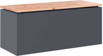 vidaXL Banco de jardín Antracita 100 x 40 x 43 cm Acero vidaXL