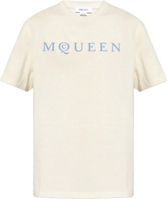 Alexander McQueen Flocked Logo T-shirt