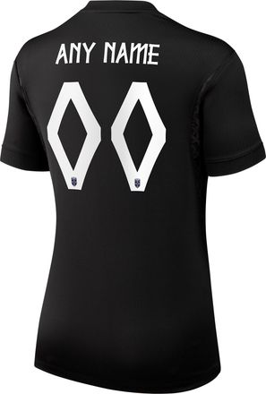 Nike Norway 2026 Stadium Away Nike Womens Dri-FIT Soccer Replica Custom Jersey By You in Black | NN203939031-CUS