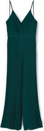 Motivi Lange geplooide cr&ecirc;pe jumpsuit - Dames - Jumpsuits - Groen - XL - Polyester - Jumpsuits & Playsuits