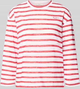 Pepe Jeans London Regular Fit T-Shirt aus Baumwoll-Mix in Rot, Gr&ouml;&szlig;e XS