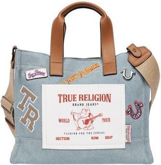 True Religion Andy Medium Patch Tote in Denim at Nordstrom Rack