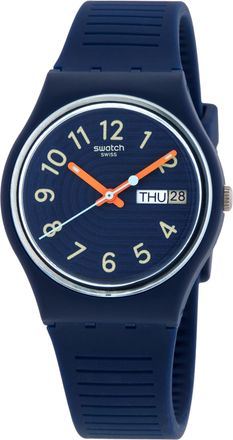 Swatch Trendy Lines At Night Quartz Blue Dial Unisex Watch SO28I700