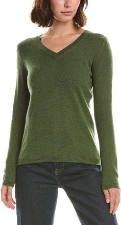 Fort&eacute; Cashmere Basic V-Neck 100% Cashmere Pullover