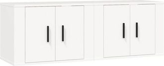 vidaXL Vidaxl - Muebles para tv de pared 2 uds blanco 57x34,5x40 cm