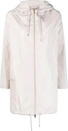 Herno Parkas, female, White, Size: L Techno Taffeta Parka Coat