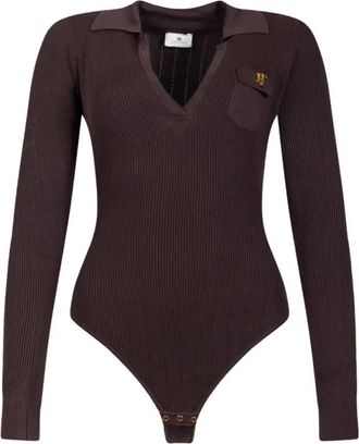 Elisabetta Franchi Mujer, Camisetas, Marr&oacute;n, Talla: L